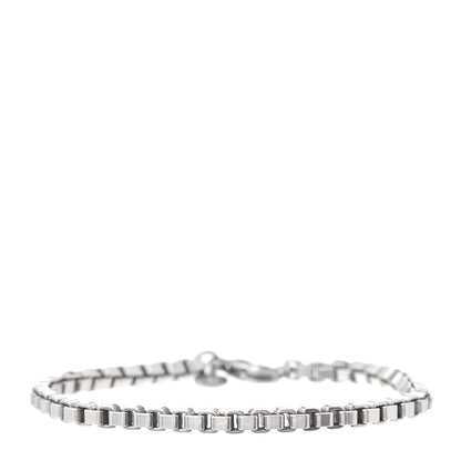 Tiffany Sterling Silver 4mm Venetian Link Bracelet 1 of 7