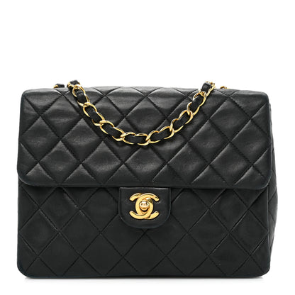 Chanel Lambskin Quilted Mini Square Flap Bag Black 1 of 16