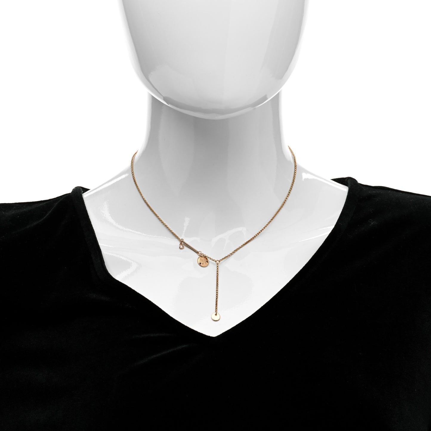18K Rose Gold Diamond TPM Ex-Libris Pendant Necklace