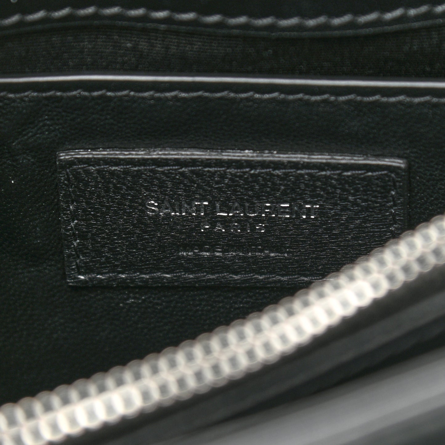 Calfskin Y Quilted Monogram Small Loulou Chain Satchel Black