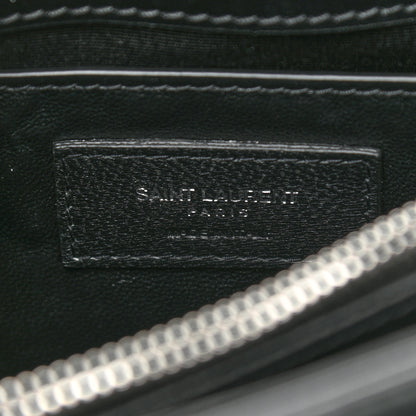 Saint Laurent Calfskin Y Quilted Monogram Small Loulou Chain Satchel Black 5 of 8