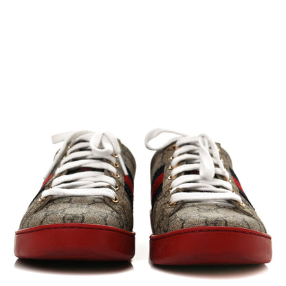 Gucci GG Supreme Monogram Ayers Web Womens Ace Sneakers 36.5 Red 4 of 18