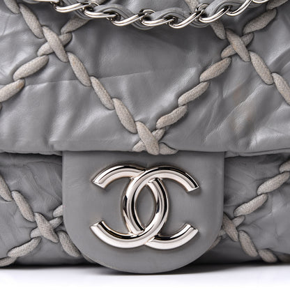 Chanel Calfskin Ultra Stitch Oversized Flap Grey 7 of 10