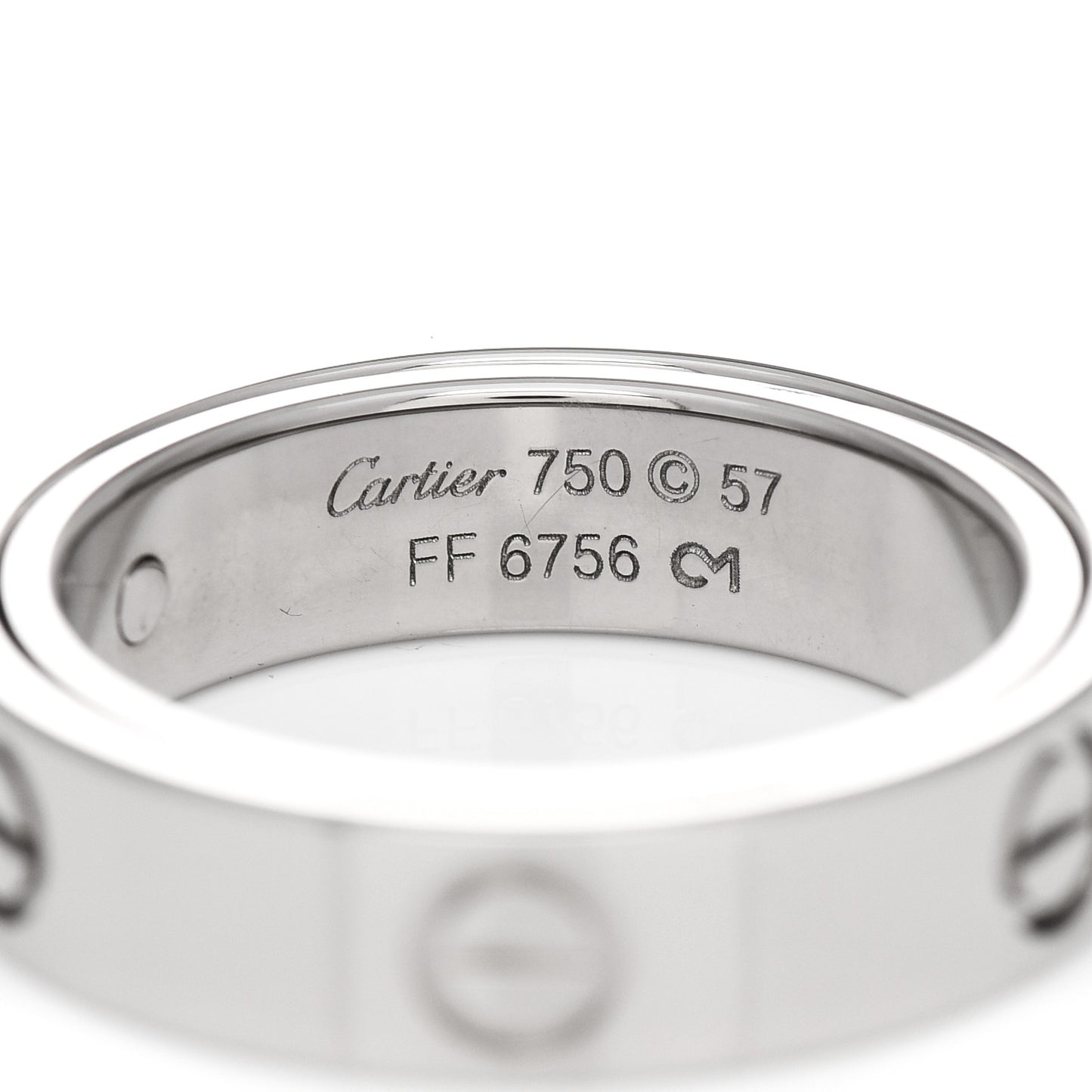 18K White Gold 5.5mm Astro LOVE Ring 57 8