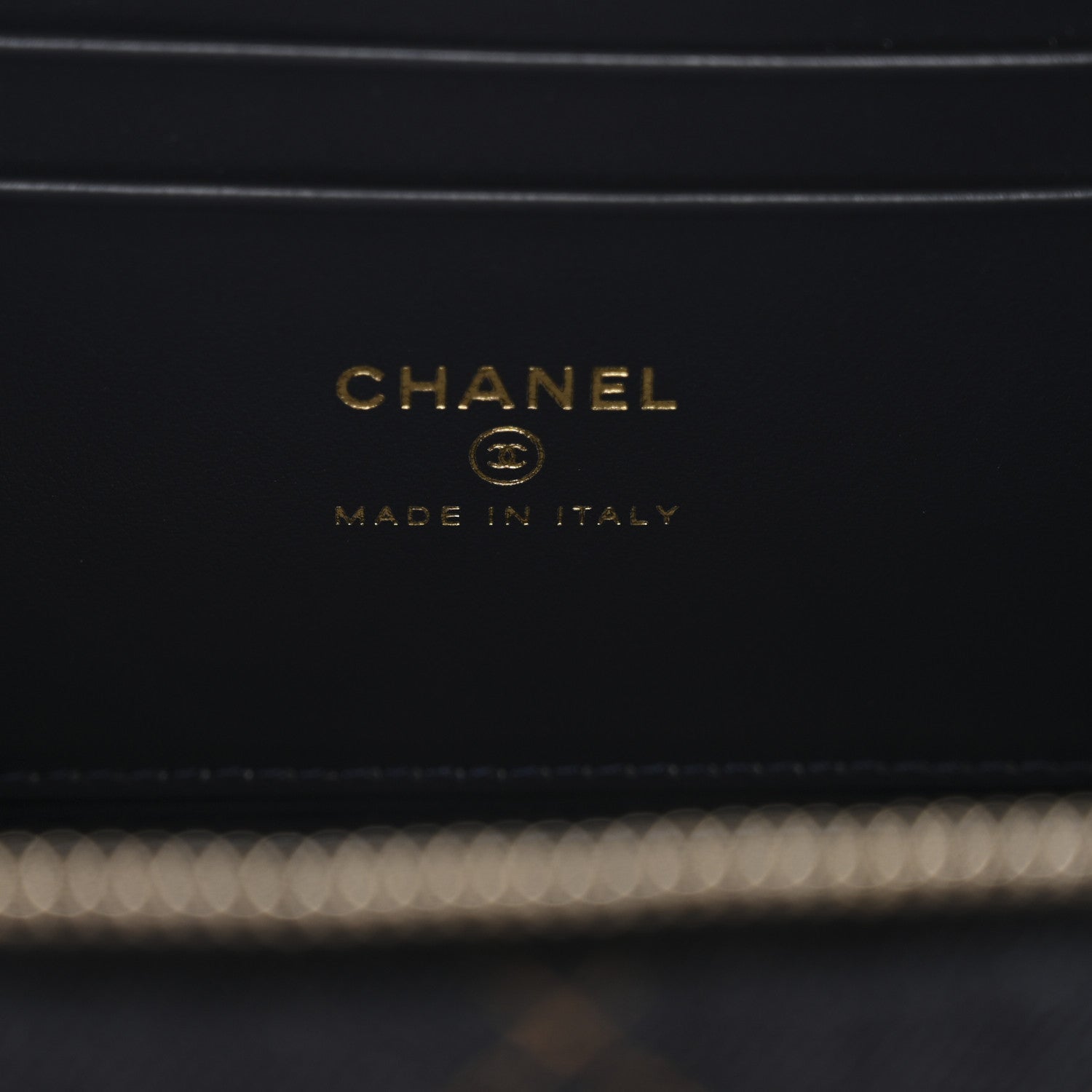 Chanel Denim Quilted Small Vanity Case With Chain Dark Blue Orange 6 of 11