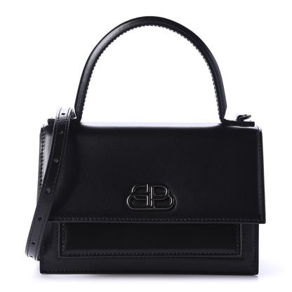 Balenciaga Box Calfskin Monochrome XS Sharp Top Handle Bag Black 1 of 10