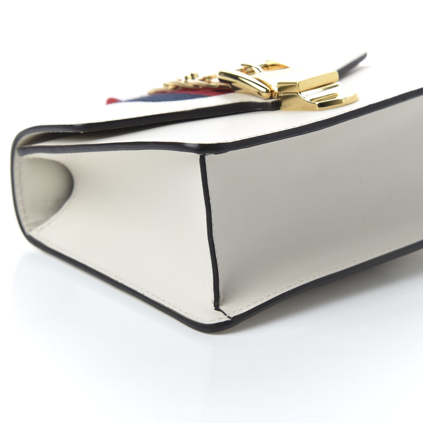 Calfskin Mini Sylvie Chain Shoulder Bag White