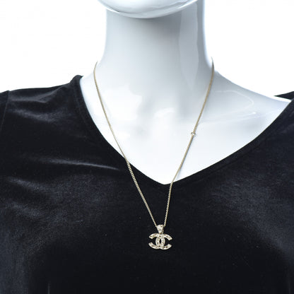 Chanel Tweed Effect CC Necklace Gold 2 of 6