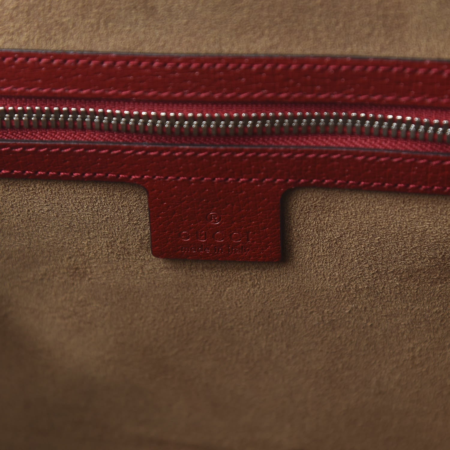 Gucci GG Supreme Monogram Tian Medium Shopping Tote Beige Multicolor Red 8 of 10