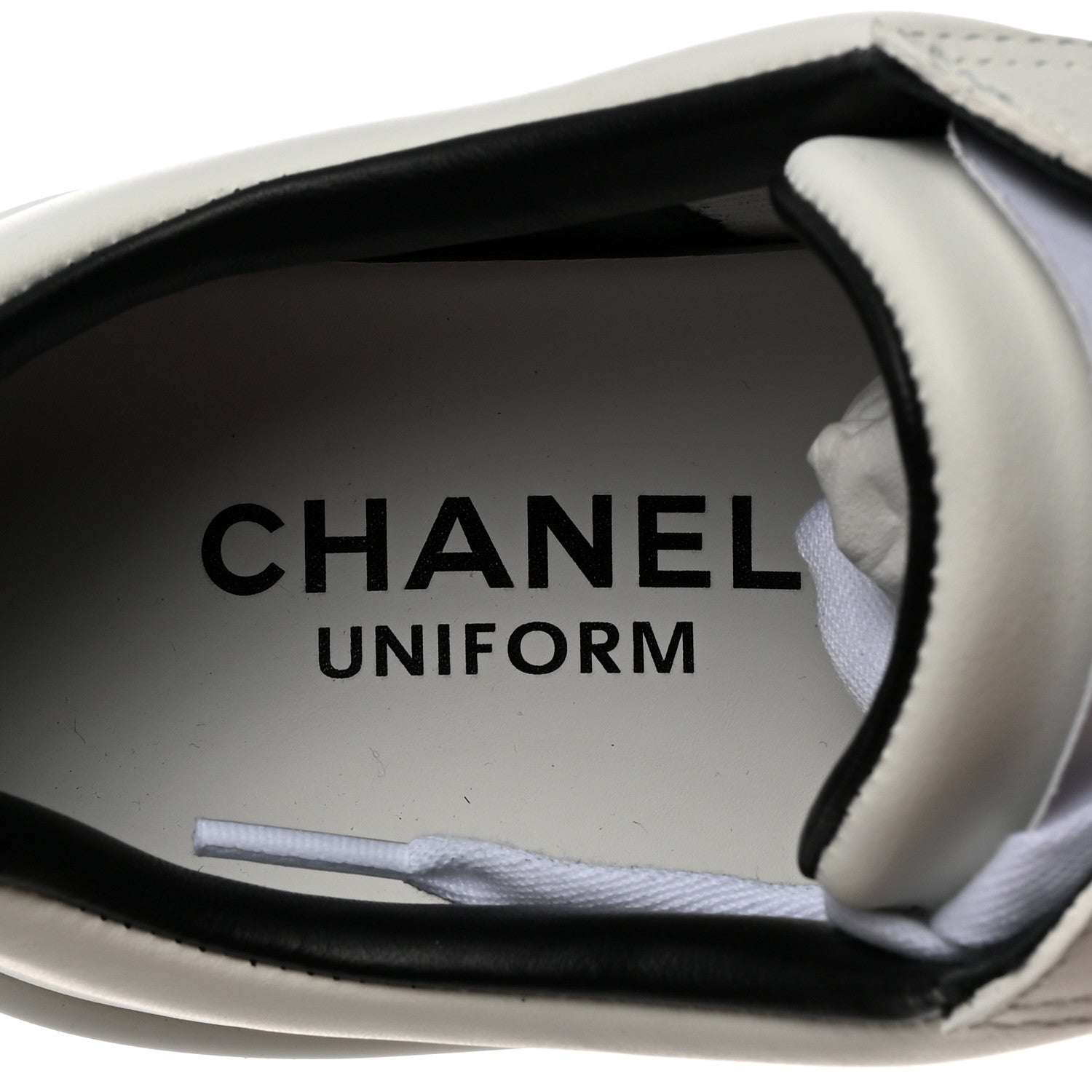 Chanel Calfskin Mens CC Sneakers 40 White 6 of 9