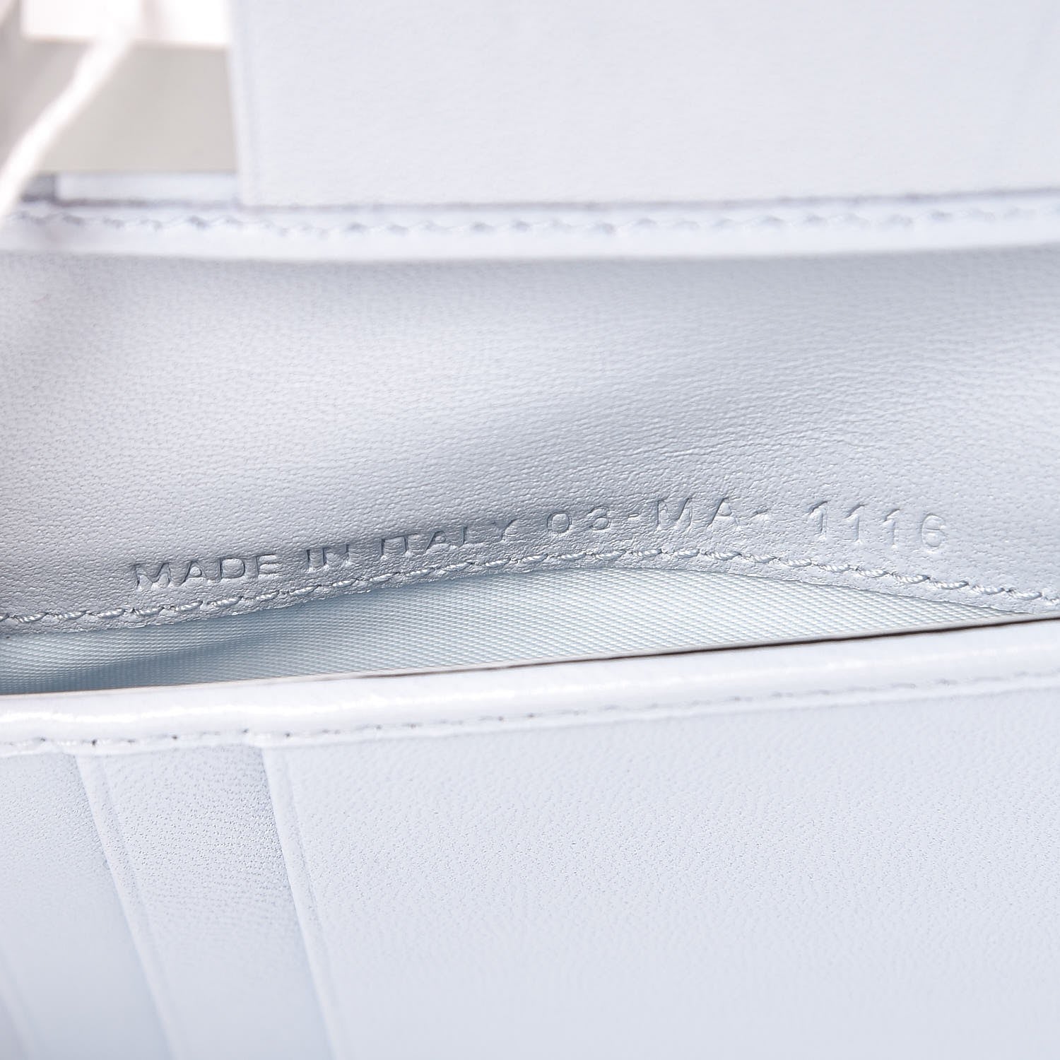 Christian Dior Grained Calfskin Cannage Diorama Elancee Wallet Sky Light 7 of 15