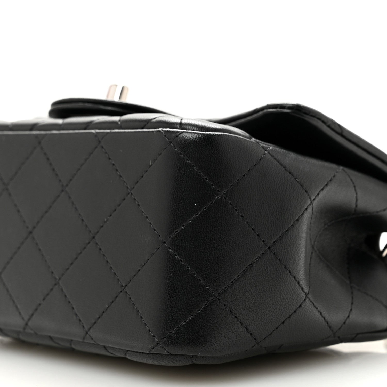 Chanel Lambskin Quilted Mini Square Flap Black 10 of 13