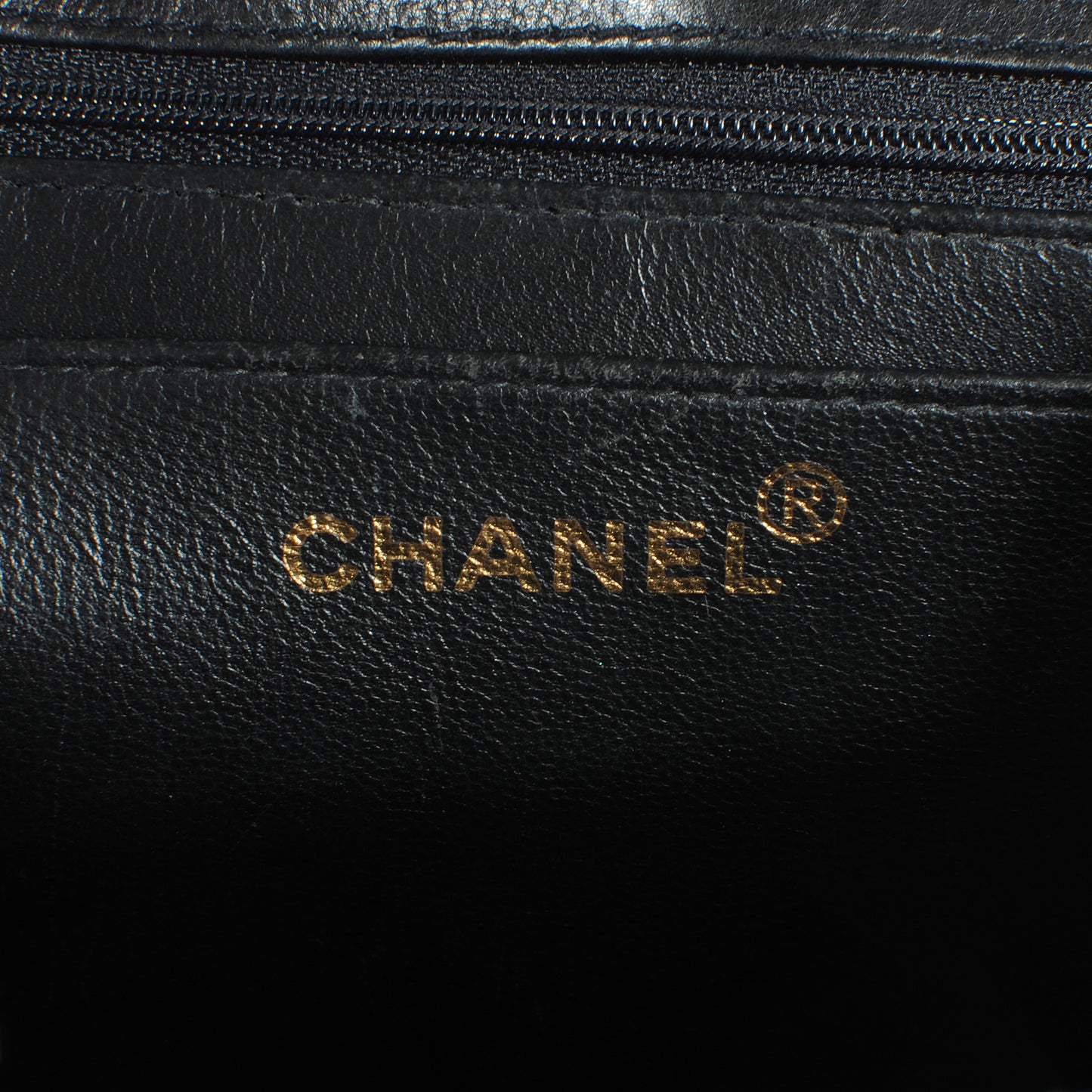 Calfskin CC Shoulder Bag Black