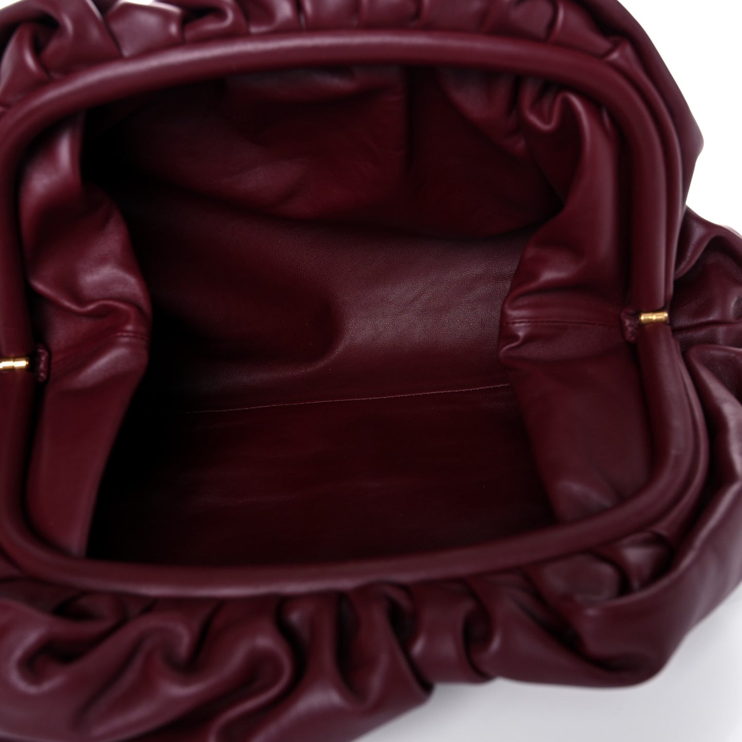 Smooth Butter Calf The Pouch Oversized Clutch Bordeaux