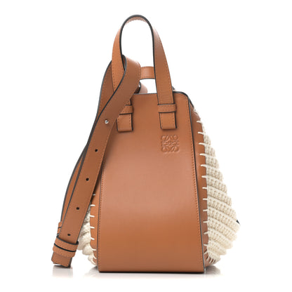Loewe Calfskin Crochet Small Hammock Shoulder Bag Tan Natural 1 of 10