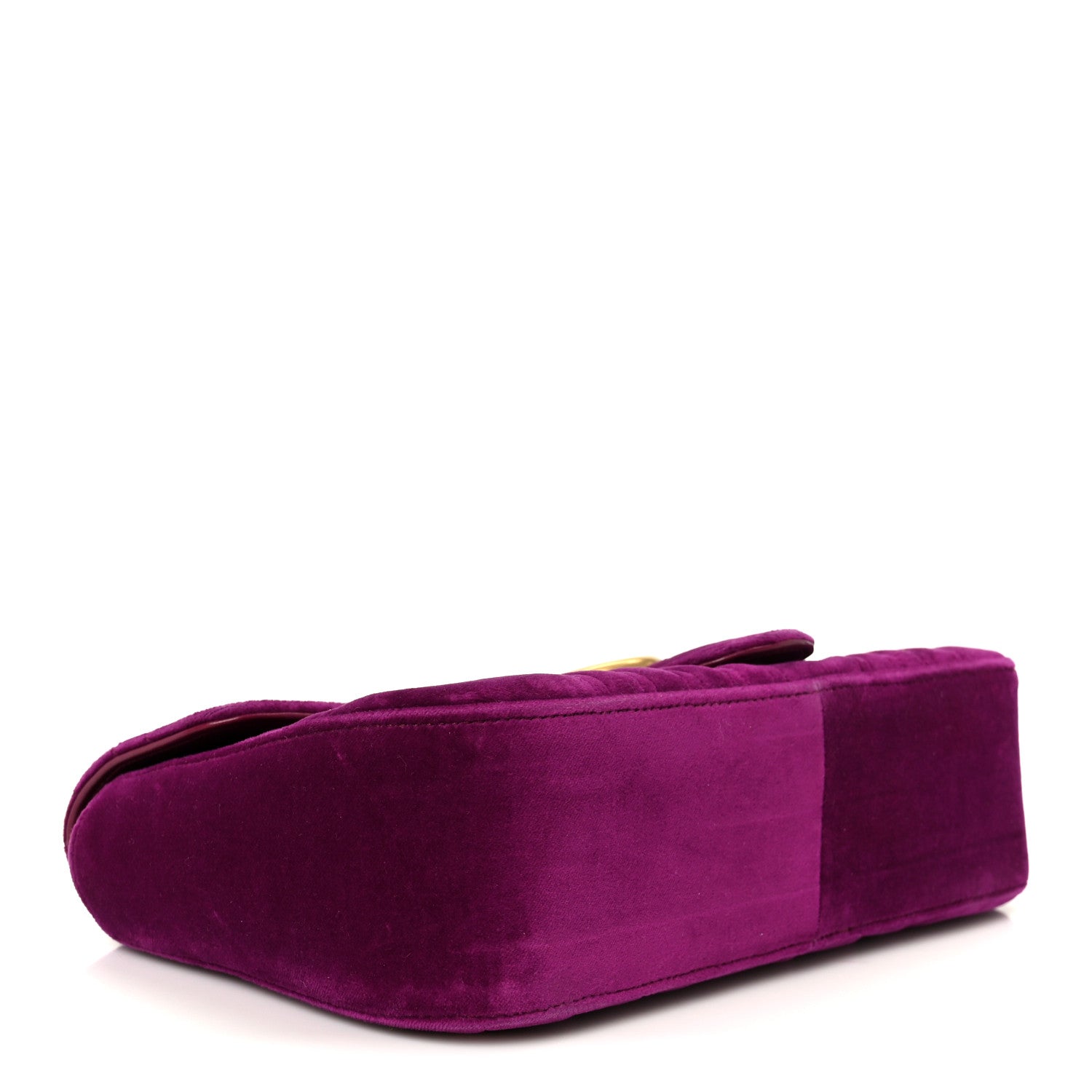 Gucci Velvet Matelasse Small GG Marmont Shoulder Bag Fuchsia Violet Cyclamen 4 of 11