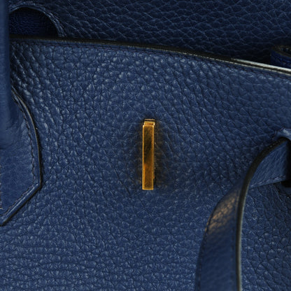 Hermes Taurillon Clemence Birkin 40 Bleu Saphir 11 of 24