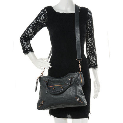 Balenciaga Agneau Giant 12 Rose Gold Hardware Town Anthracite 2 of 9