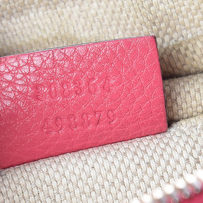 Gucci Pebbled Calfskin Small Soho Disco Bag Bright Bougainvillea 9 of 17
