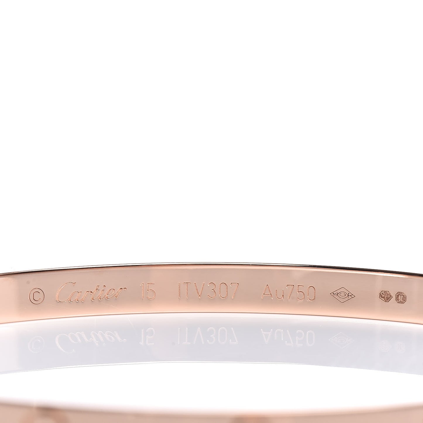 18K Pink Gold Small LOVE Bracelet 15