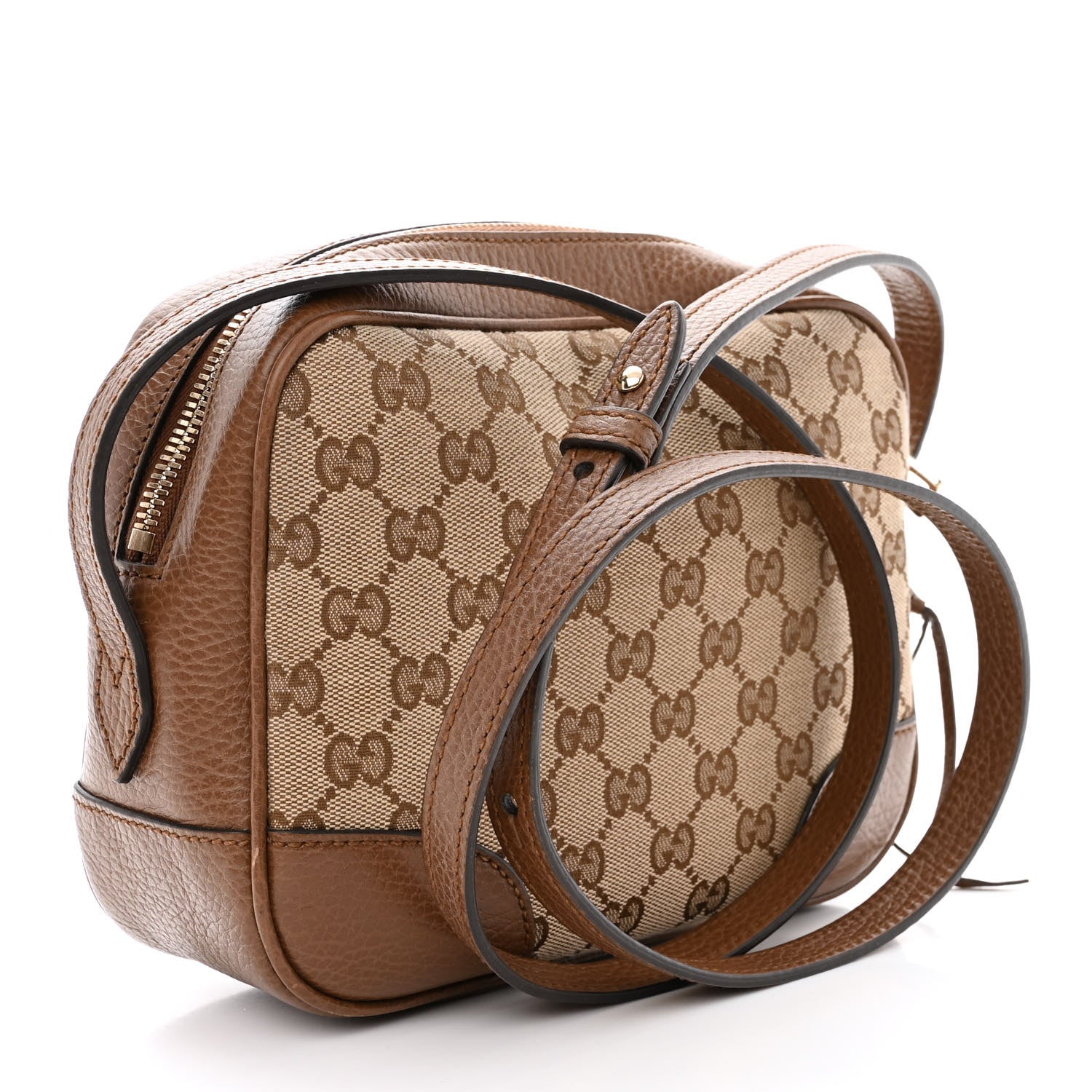 Gucci Monogram Mini Bree Messenger Bag Beige Tabacco 3 of 11