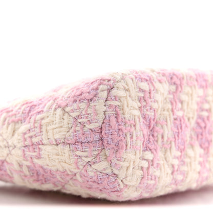 Chanel Tweed Quilted Mini Clutch With Chain Pink 9 of 11