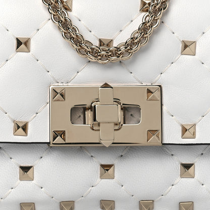 Valentino Garavani Nappa Micro Rockstud Spike Shoulder Bag Ivory 7 of 9