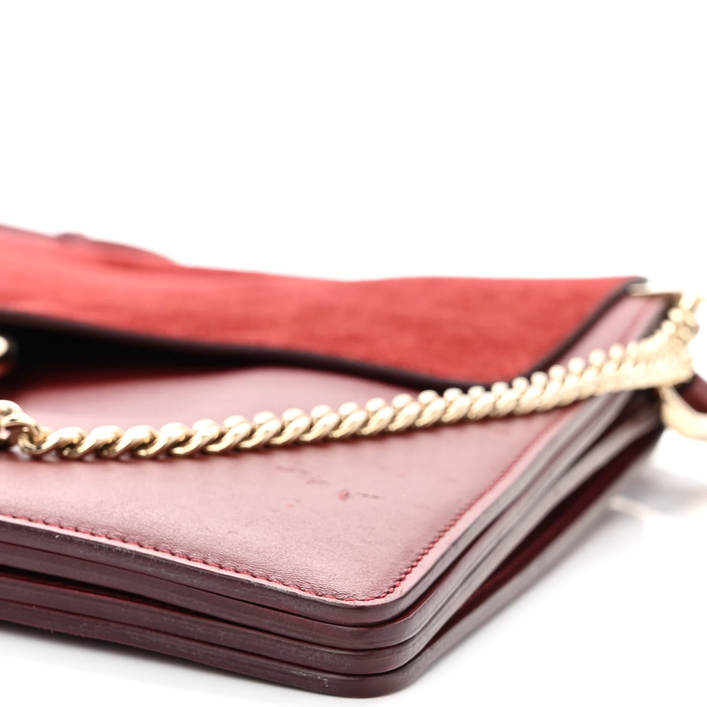 Calfskin Suede Medium Faye Shoulder Bag Plum Purple