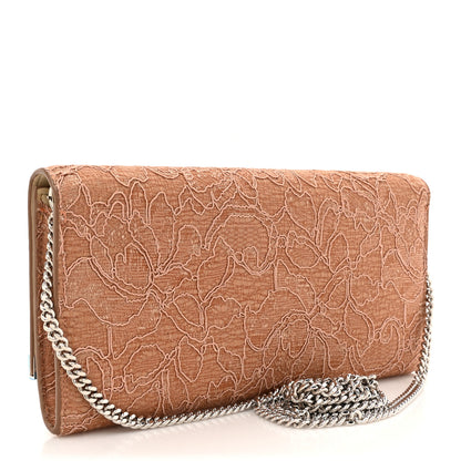 Jimmy Choo Lace Milla Wallet on Chain Powder Pink 3 of 11