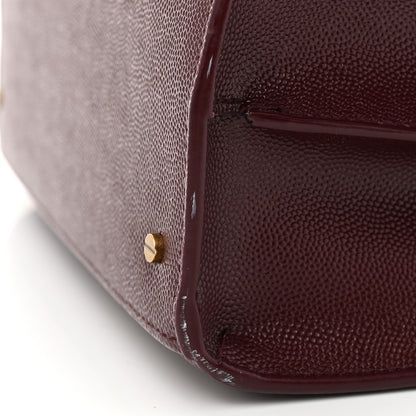 Saint Laurent Grain de Poudre Medium Classic Monogram Cassandra Top Handle Rouge Legion 11 of 12