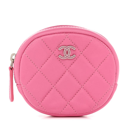 Chanel Lambskin Quilted Zip Around Classic Coin Purse Pink 1 of 7