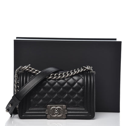 Chanel Lambskin Quilted Small Boy Flap Black 10 of 10