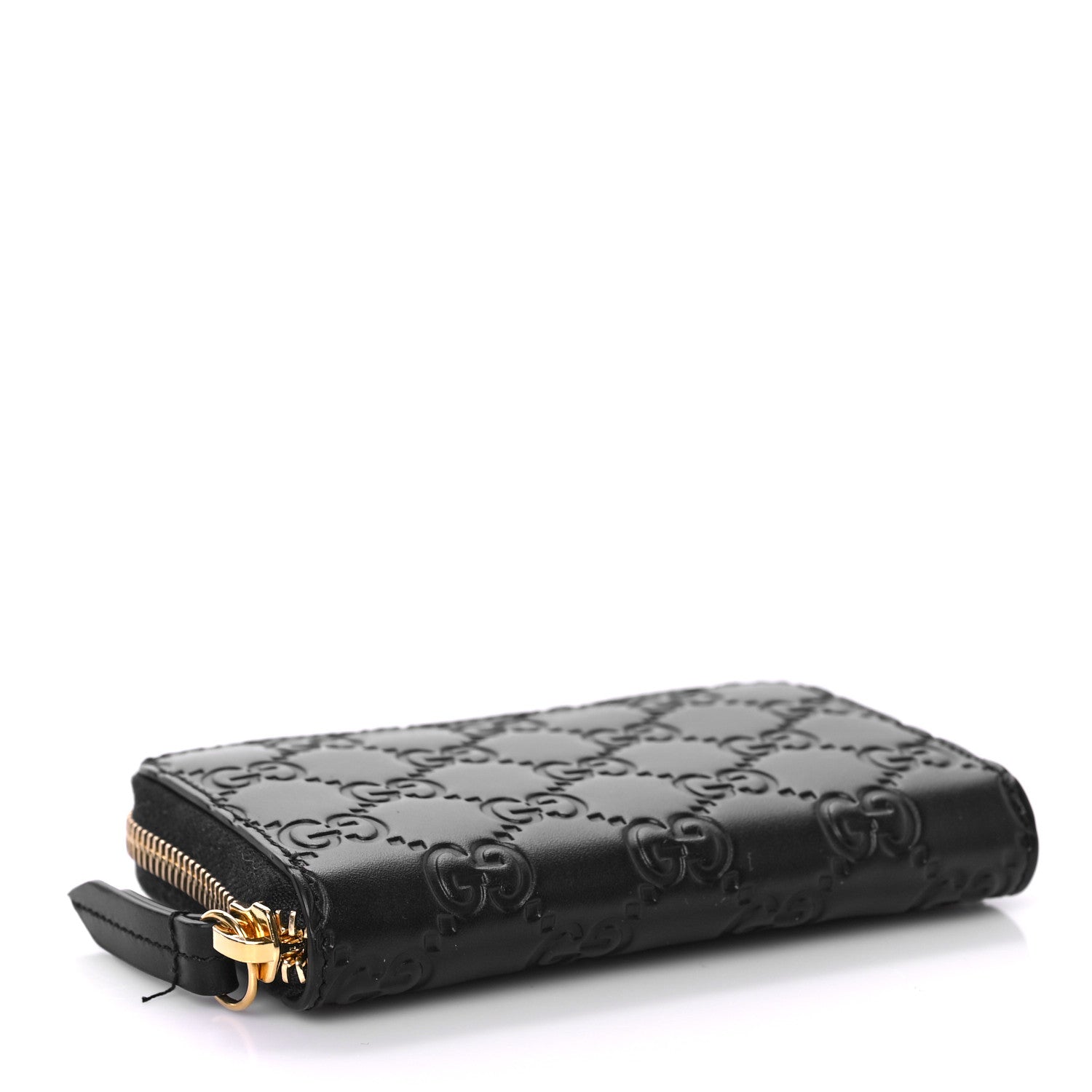 Gucci Guccissima Zip Around Card Case Black 4 of 10