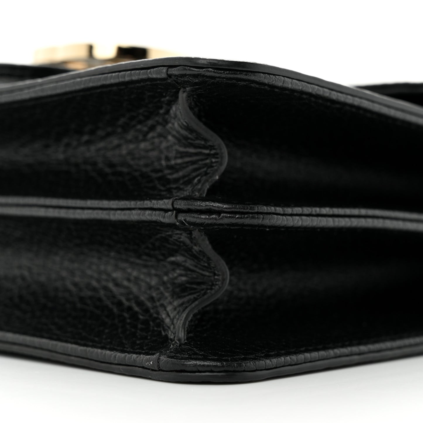 Dollar Calfskin Small Interlocking G Shoulder Bag Black