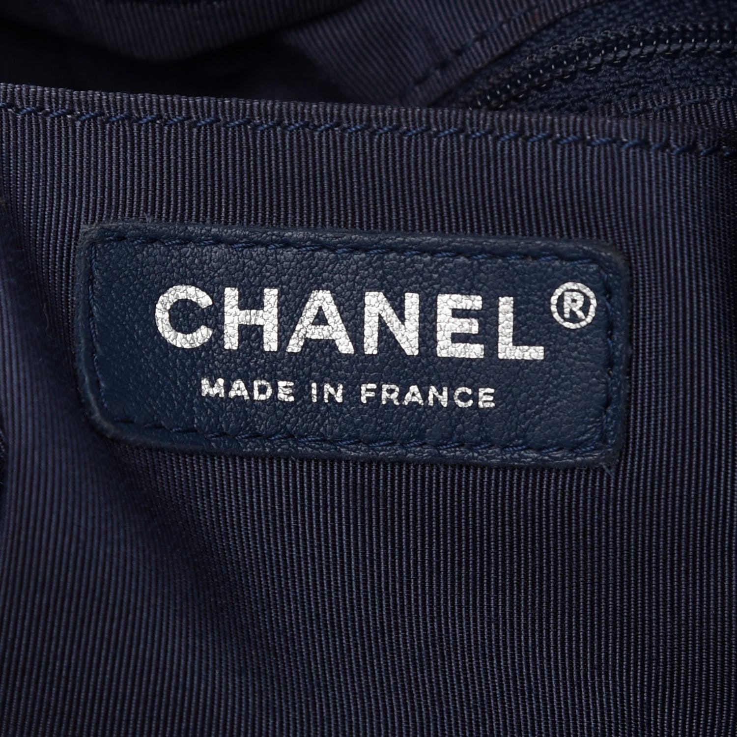 Chanel Lambskin Quilted CC Chain Drawstring Tote Blue 6 of 9