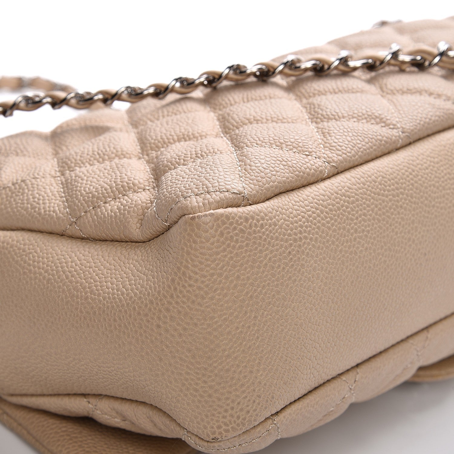 Chanel Caviar Quilted Jumbo Easy Flap Beige 10 of 12