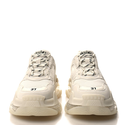 Balenciaga Fabric Mesh Clear Sole Womens Triple S Sneakers 37 Light Beige 2 of 7