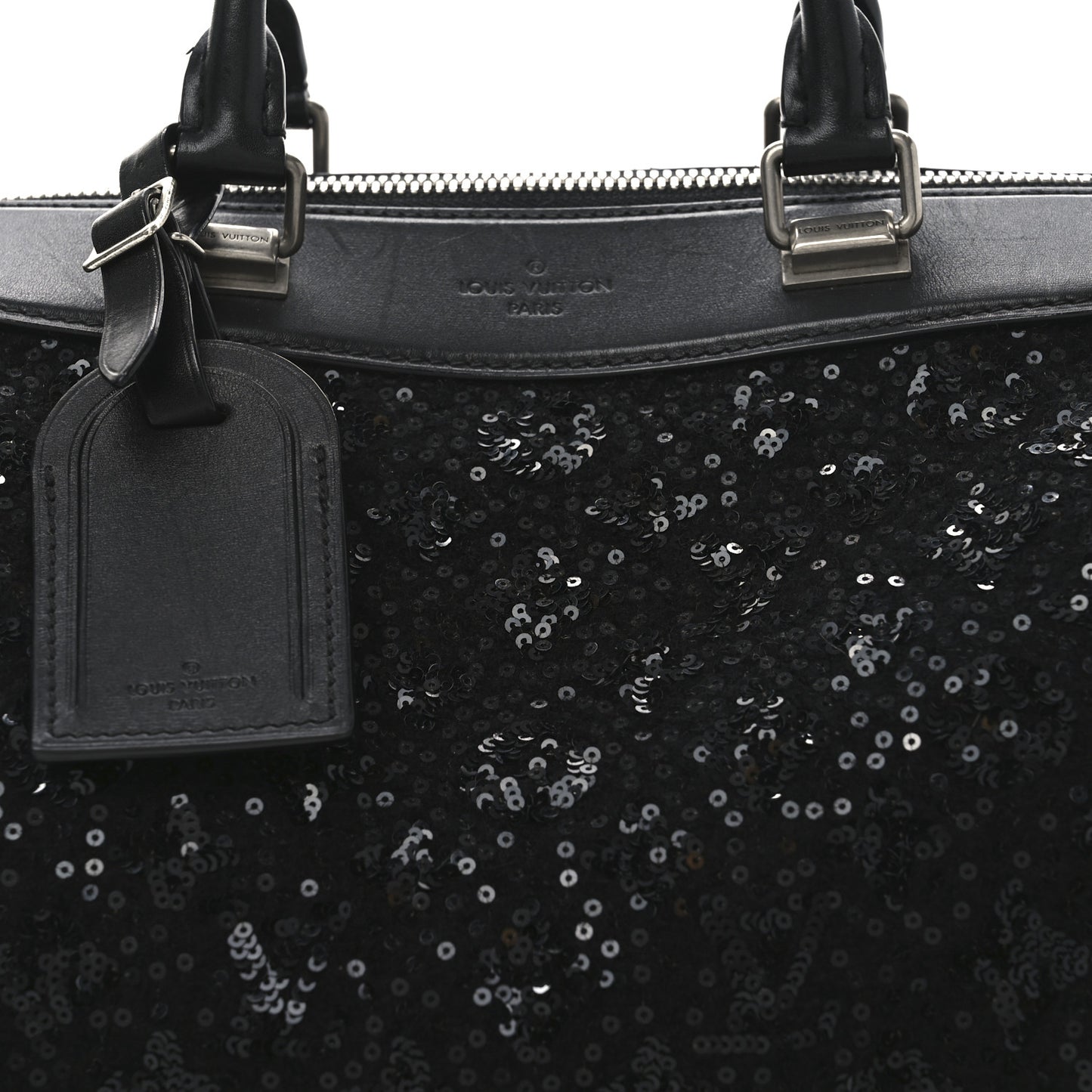 Sequin Monogram Sunshine Express Speedy Black