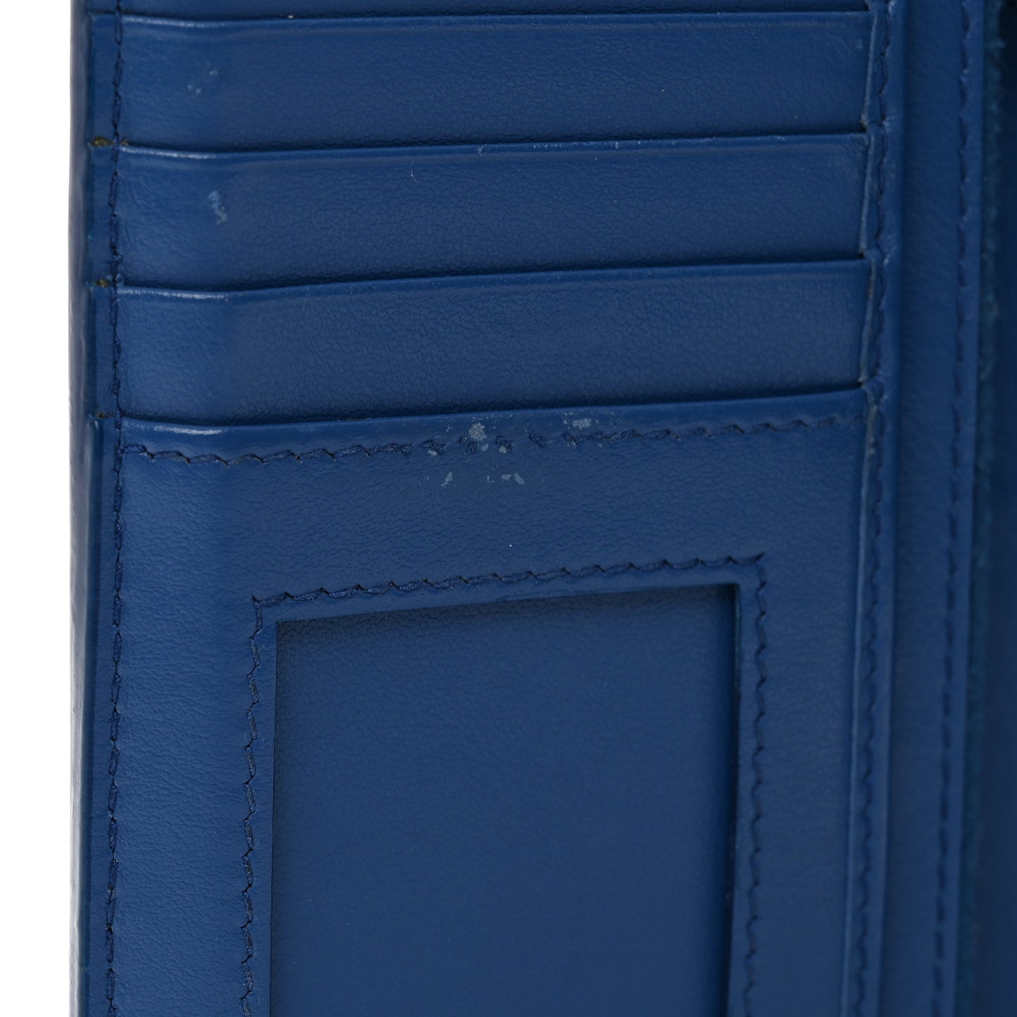 Vitello Daino Metal Wristlet iPhone Case Bluette