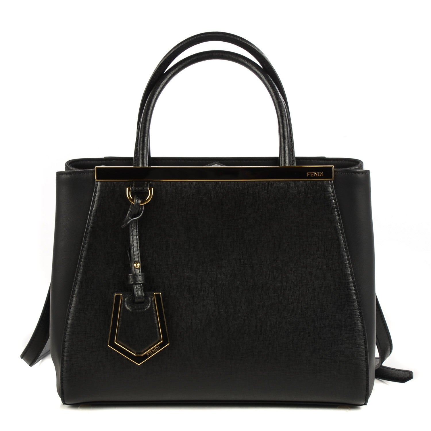 Fendi Vitello Elite Petite 2Jours Tote Black 1 of 9