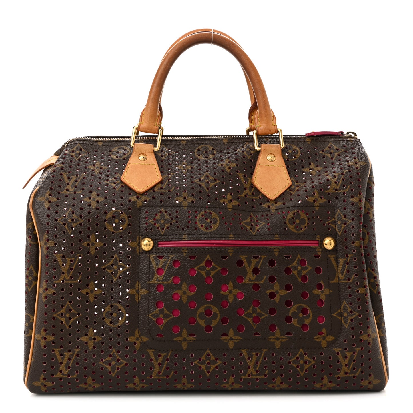 Monogram Perforated Speedy 30 Fuchsia