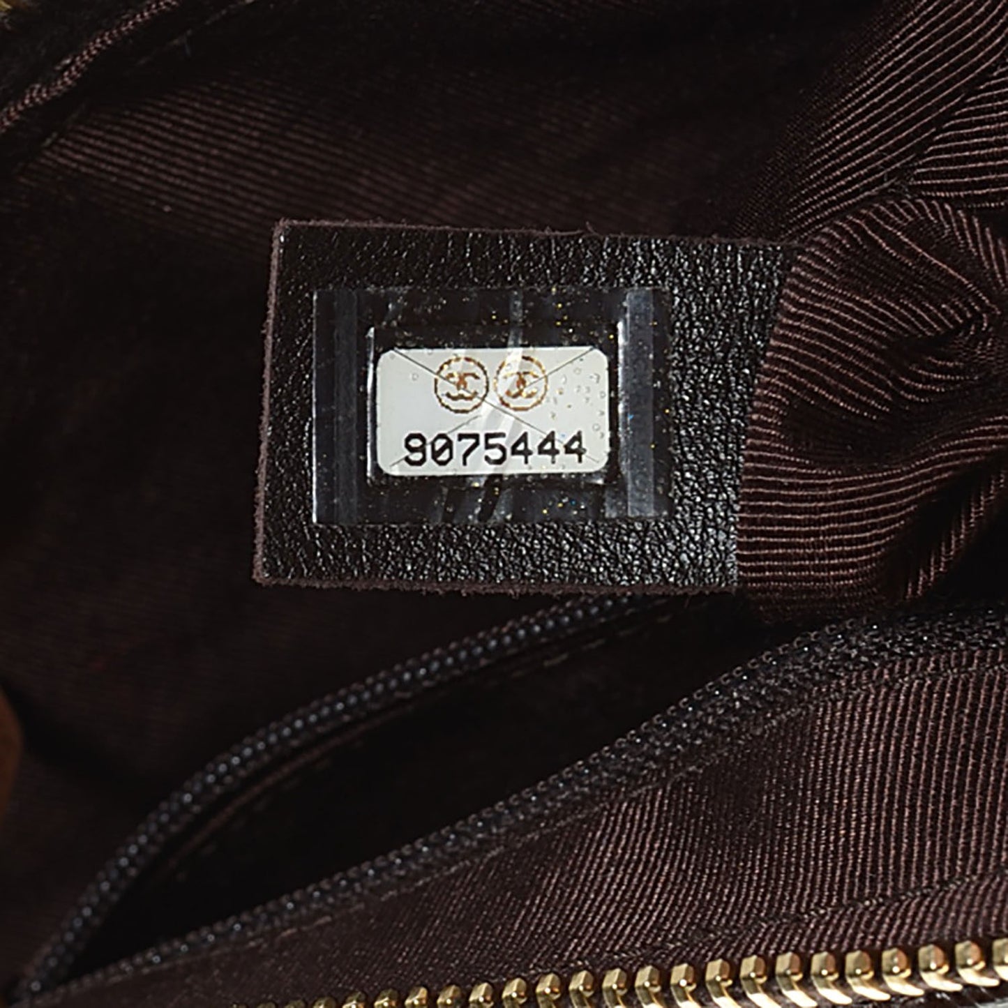 Caviar Quilted Pochette Brown