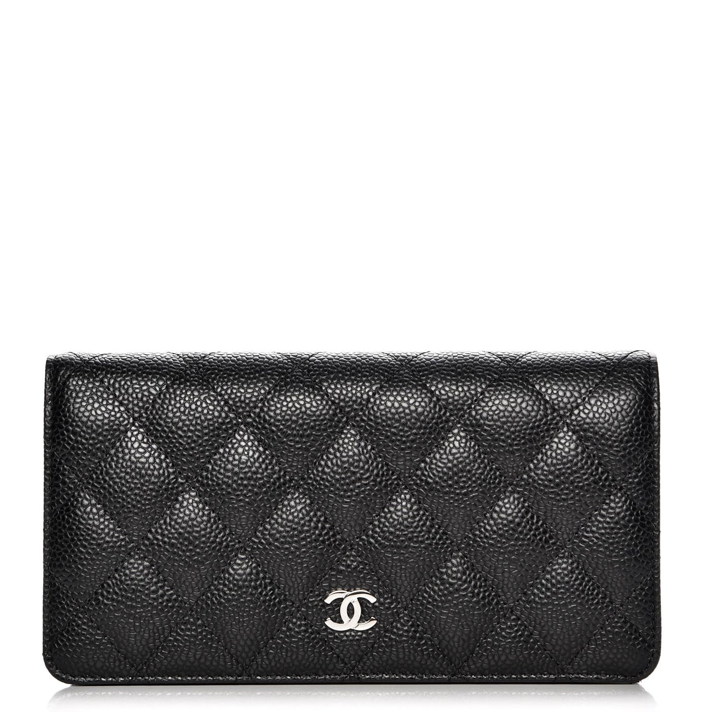 Caviar Quilted Yen Wallet Black