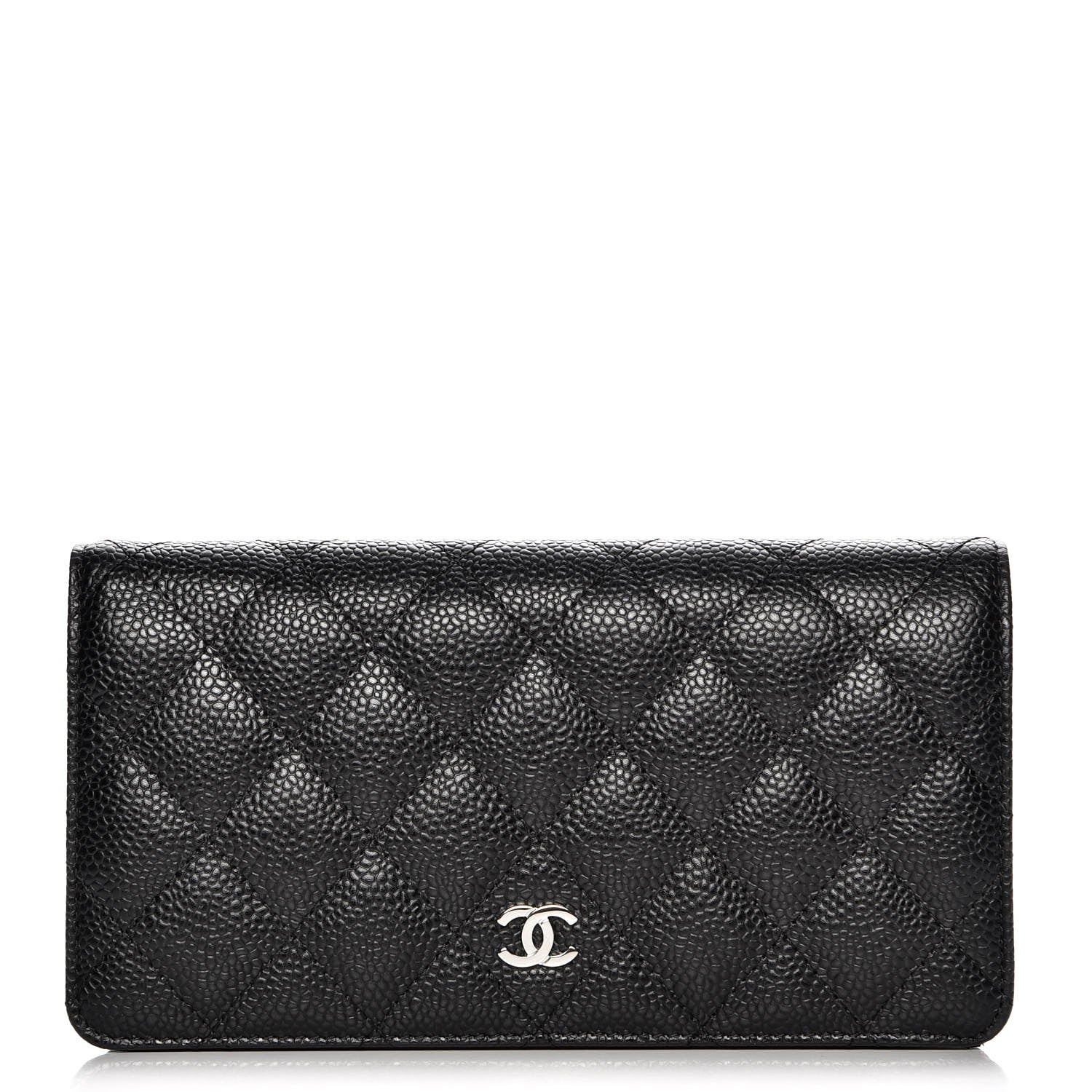 Chanel Caviar Quilted Yen Wallet Black 1 of 9