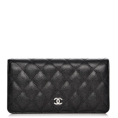 Chanel Caviar Quilted Yen Wallet Black 1 of 9