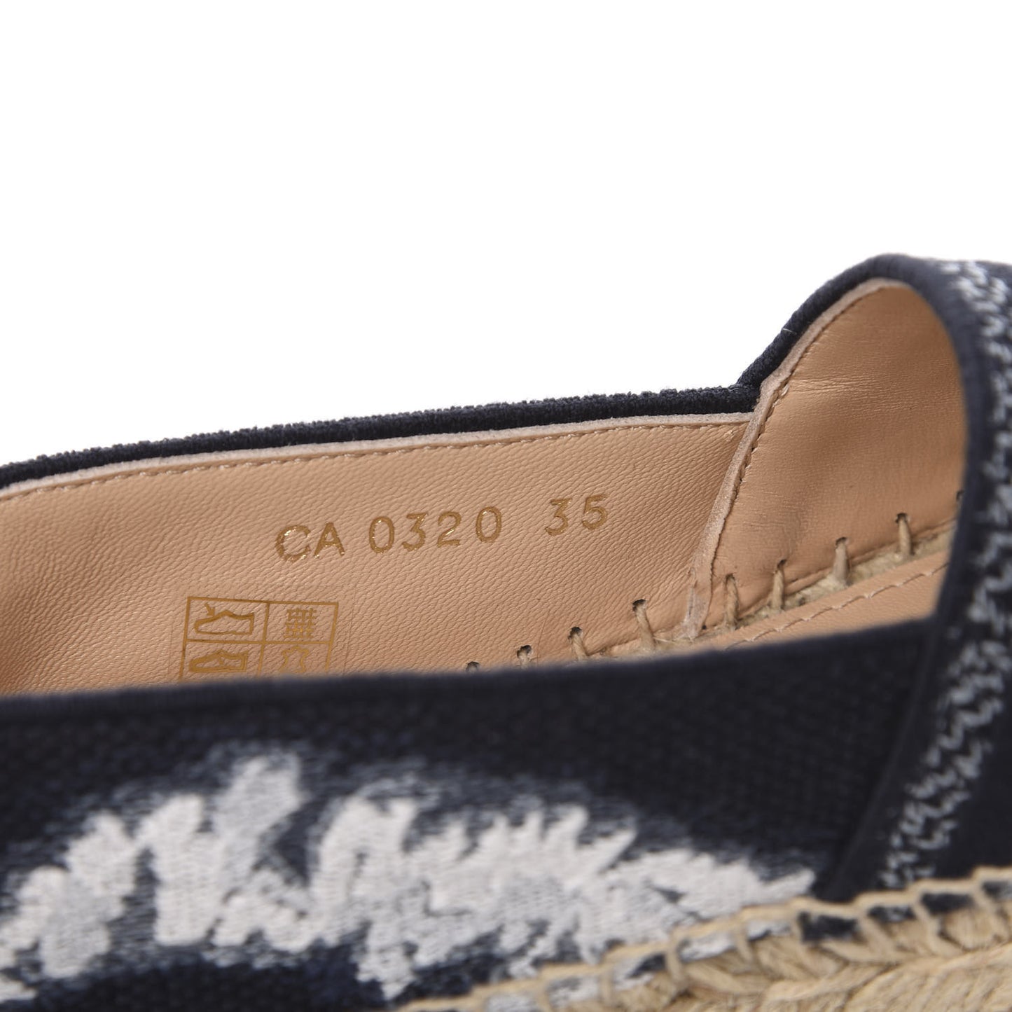 Canvas Tie and Dior Embroidered Granville 15mm Espadrilles 35 Denim