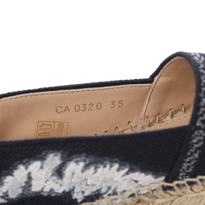 Christian Dior Canvas Tie and Dior Embroidered Granville 15mm Espadrilles 35 Denim 8 of 9