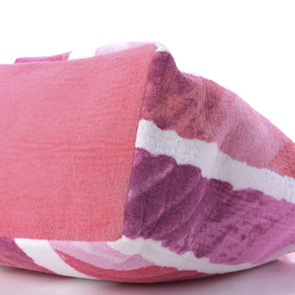 Chanel Terry Cotton CC Beach Tote Pink 7 of 9