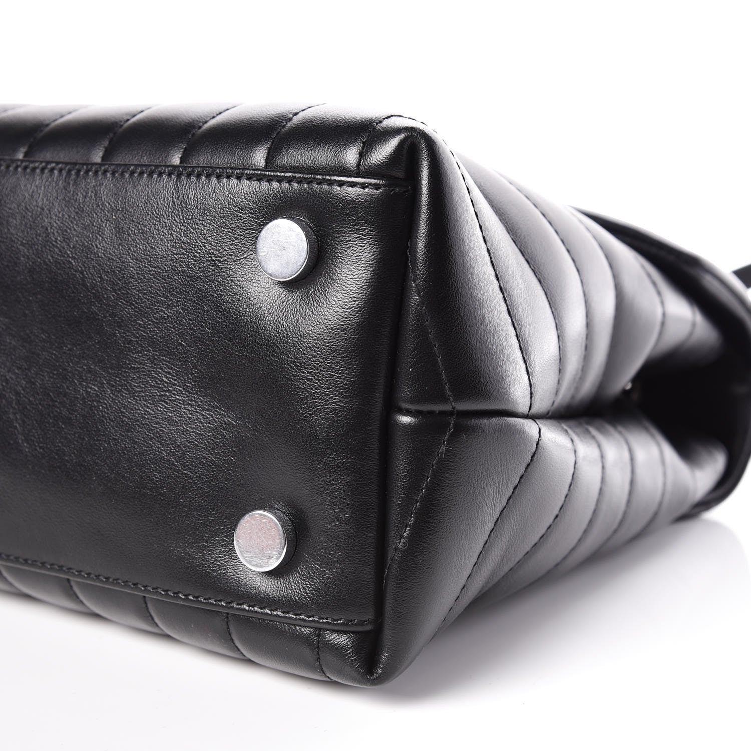 Saint Laurent Calfskin Y Quilted Monogram Medium Loulou Satchel Black 9 of 11