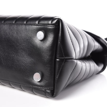 Saint Laurent Calfskin Y Quilted Monogram Medium Loulou Satchel Black 9 of 11